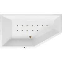 Lambini Designs Florence bubbelbad 160x90cm elektronisch links met 12 aerojets goud