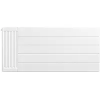 Eastbrook plaat voor paneelradiator met streep 110x50cm wit glans