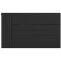 Eastbrook plaat voor paneelradiator met streep 100x60cm zwart mat