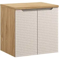 Comad Luxor Beige badmeubel 60cm met 2 deuren en wastafelblad
