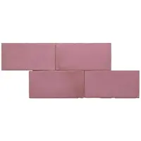 Terre d'Azur Terre-Spatula wandtegel 10x20cm paars roze