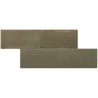 Terre d'Azur Terre-Spatula wandtegel 10x20cm donkergroen
