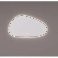 HiPP Design 13600 organische spiegel 100x60cm met backlight en spiegelverwarming mat zwart