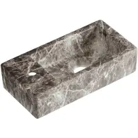 Best design Allure fontein links 36x18x9cm bruin marmer