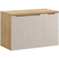 Comad Ocean Beige badmeubel 90cm met 3 deuren en wastafelblad