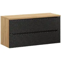 Comad Ocean Black badmeubel 120cm met 2 lades en wastafelblad
