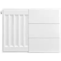 Eastbrook plaat voor paneelradiator met streep 40x30cm wit glans