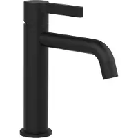 Sapho Iconic wastafelkraan met gebogen uitloop 19cm zwart mat