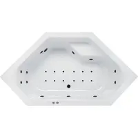 Lambini Designs Venetië bubbelbad 145x145cm elektronisch met 6+4+2 hydrojets en 12 aerojets zwart