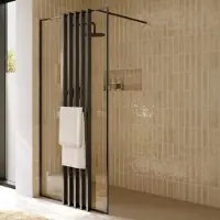 Riho Define inloopdouche met decopaneel 90x200cm ijzer verouderd mat