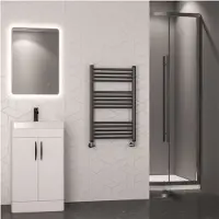 Eastbrook Wendover handdoekradiator 50x80cm 310W gunmetal geborsteld