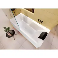 Riho Still Shower hoekbad 180x80cm rechts wit glans