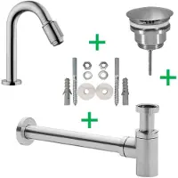 Mueller Round fonteinkraanset RVS