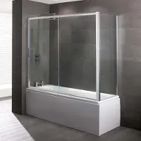 Eastbrook Volente zijwand voor douchecabine bad 75x150cm chroom