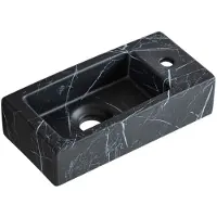 Best design Allure fontein rechts 36x18x9cm zwart marmer