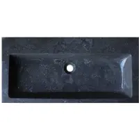 Lambini Designs Novara compacte wastafel natuursteen 100cm zonder kraangat