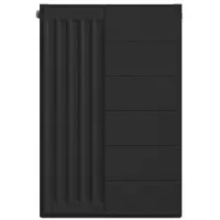 Eastbrook plaat voor paneelradiator met streep 40x60cm zwart mat