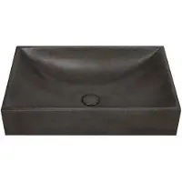 Sapho Tarant opbouw wastafel 58x36cm zwart graniet