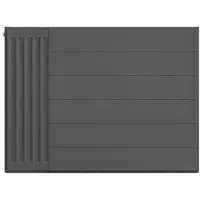 Eastbrook plaat voor paneelradiator met streep 80x60cm antraciet