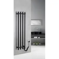 Sapho Papinado elektrische handdoekradiator 26.3x120cm zwart mat 85W