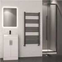 Eastbrook Wendover handdoekradiator 60x120cm 522W gunmetal geborsteld