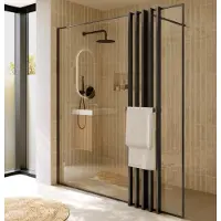 Riho Define inloopdouche met decopaneel 180x200cm ijzer verouderd mat