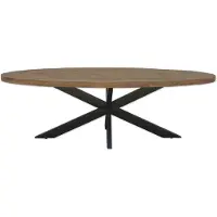 LivingFurn Sturdy eettafel ovaal 180x90cm mangohout