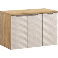 Comad Luxor Beige badmeubel 90cm met 3 deuren en wastafelblad