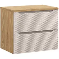 Comad Ocean Beige badmeubel 70cm met 2 lades en wastafelblad