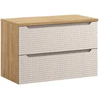 Comad Luxor Beige badmeubel 90cm met 2 lades en wastafelblad