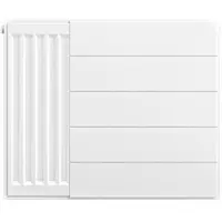 Eastbrook plaat voor paneelradiator met streep 60x50cm wit glans