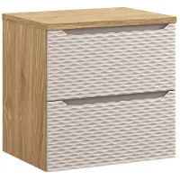 Comad Ocean Beige badmeubel 60cm met 2 lades en wastafelblad