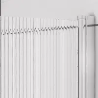 Eastbrook Fluted badwand met ribbelglas 80x140cm rechts chroom