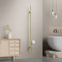 SaniGoods Lilia elektrische staafradiator 150cm goud geborsteld 60W