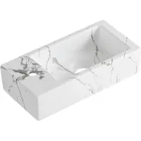 Best design Allure fontein links 36x18x9cm wit marmer