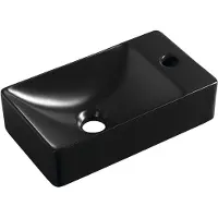 Sapho Margitha fontein rechts 38x22x10cm zwart mat