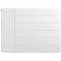Eastbrook plaat voor paneelradiator met streep 80x60cm wit glans
