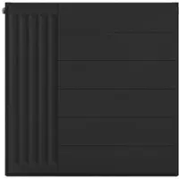 Eastbrook plaat voor paneelradiator met streep 60x60cm zwart mat