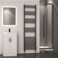 Eastbrook Wendover handdoekradiator 50x180cm 676W gunmetal geborsteld