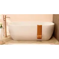 Mueller Relax half vrijstaand ligbad 170x75cm met waste glans wit