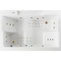 Lambini Designs Puglia bubbelbad 180x120cm elektronisch met 6+4+2 hydrojets en 12 aerojets goud