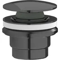 Plieger Roma 2 in 1 design afvoerplug zwart chroom