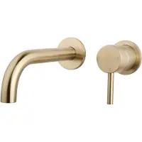Mueller Gold inbouw wastafelkraan met Coolstart geborsteld messing