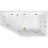 Lambini Designs Florence bubbelbad 160x90cm elektronisch rechts met 6+4+2 hydrojets goud