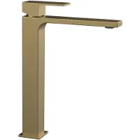 Sapho Cubemix verhoogde wastafelkraan 28cm goud mat
