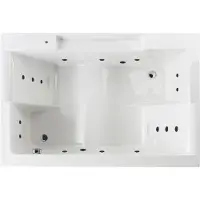 Lambini Designs Puglia bubbelbad 180x120cm elektronisch met 6+4+2 hydrojets zwart