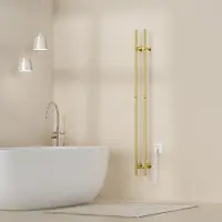 SaniGoods Lilia elektrische staafradiator dubbel 150cm goud geborsteld 120W