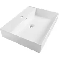 Brauer Lunar wastafel keramiek 60cm met kraangat wit glans