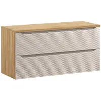Comad Ocean Beige badmeubel 120cm met 2 lades en wastafelblad