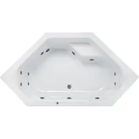 Lambini Designs Venetië bubbelbad 145x145cm elektronisch met 6+4+2 hydrojets RVS